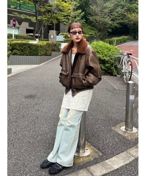 FROCKY LACE RIBBON TOPS フロッキーレース リボントップス SLY ワンピース FROCKY LACE RIBBON TOPS フロッキー レース
