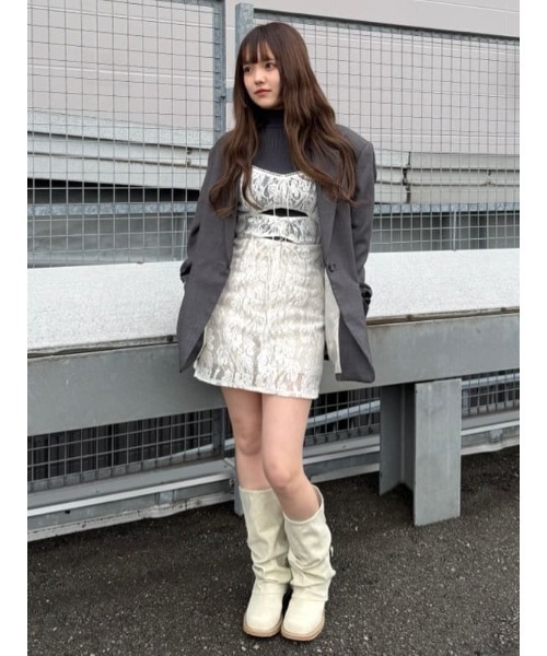 SLY（スライ） ワンピース FROCKY LACE RIBBON TOPS フロッキー レース