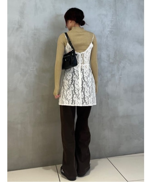 SLY（スライ） ワンピース FROCKY LACE RIBBON TOPS フロッキー レース