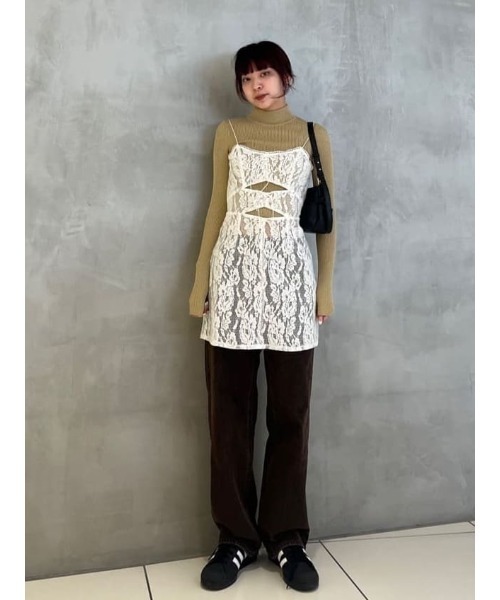 SLY（スライ） ワンピース FROCKY LACE RIBBON TOPS フロッキー レース