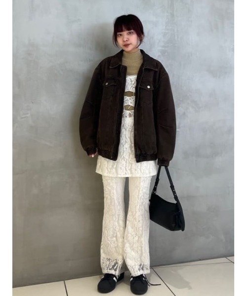 FROCKY LACE RIBBON TOPS フロッキーレース リボントップス SLY ワンピース FROCKY LACE RIBBON TOPS フロッキー レース