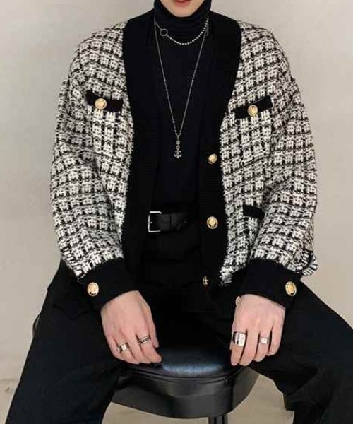 Otte ジャケット ノーカラージャケット idol tweed jacket メンズ