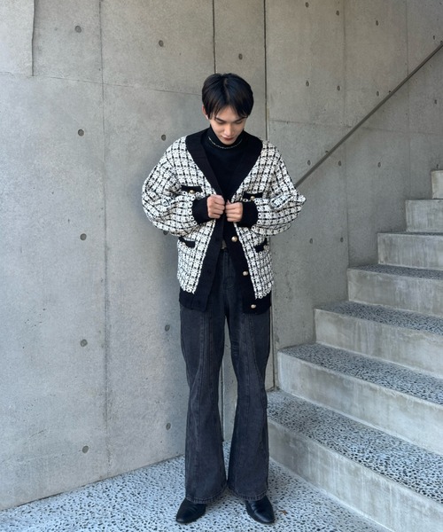 Otte ジャケット ノーカラージャケット idol tweed jacket メンズ