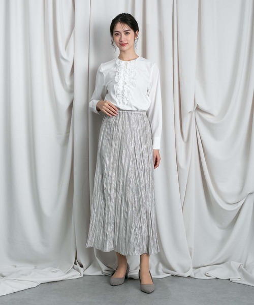 タフタフリルブラウス qualite｜タフタフリルブラウス | Rakuten Fashion(楽天