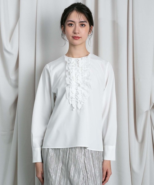 ブラウス シャツ ダブルフリルブラウス レディース ITEMS URBANRESEARCH ブラウス シャツ ダブルフリルブラウス