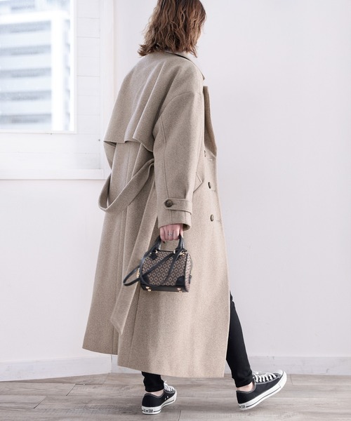 「classicalelf」 チェスターコート LARGE ブラウン レディース_画像2