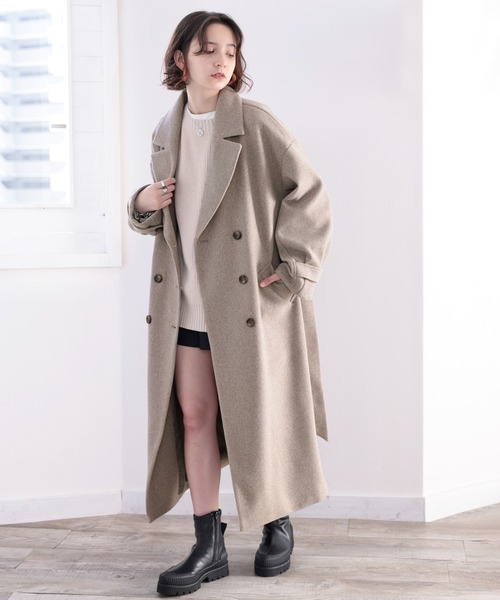 「classicalelf」 チェスターコート LARGE ブラウン レディース_画像3