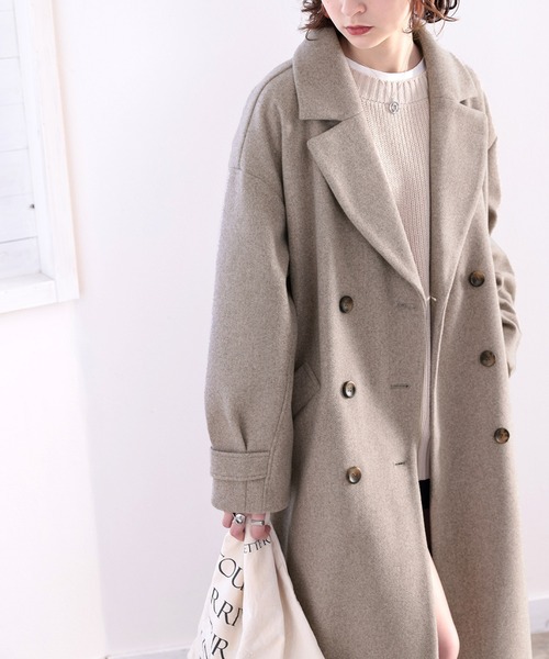 「classicalelf」 チェスターコート LARGE ブラウン レディース_画像4