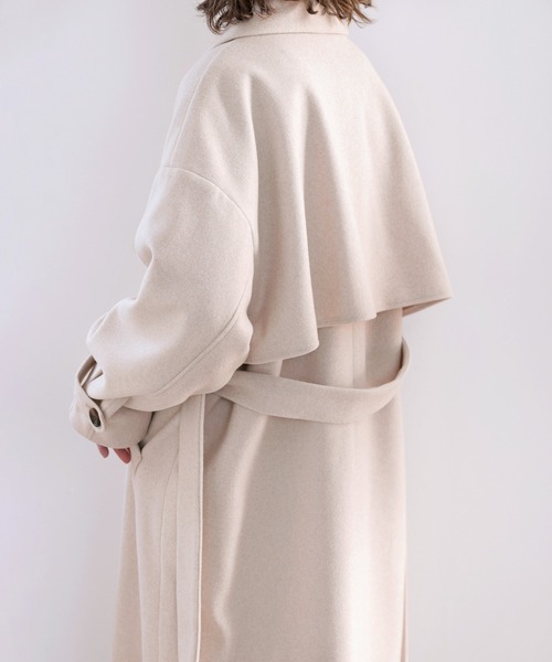 「classicalelf」 チェスターコート LARGE ブラウン レディース_画像6