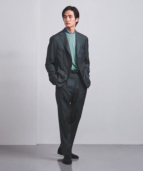 UNITED ARROWS セーター ニット ウールシルク ハイゲージ メンズ