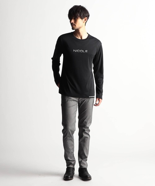 NICOLE CLUB FOR MEN（ニコルクラブフォーメン） tシャツ ロゴ刺繍長袖