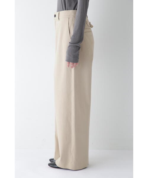 human woman ◇甘撚コットンチノパンツ ホワイト -ファッション