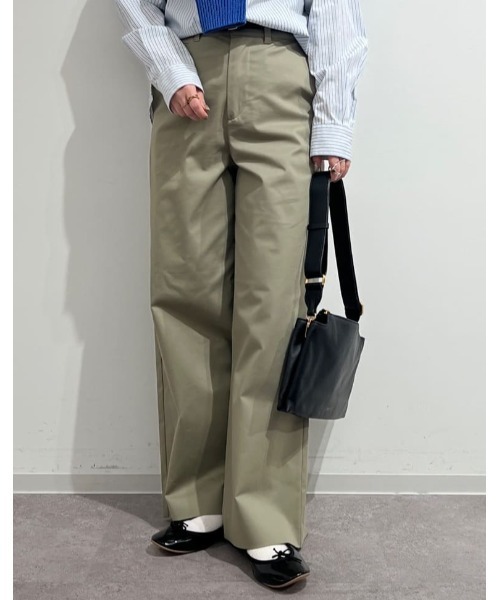 human woman パンツ 「4サイズ展開」ストレッチチノパンツ