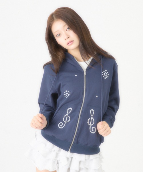 FCMM パーカー フーディ STUD ZIP UP HOODIE STUD ZIP UP HOODIE/スタッズジップアップフーディ（パーカー