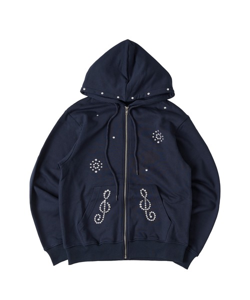 FCMM パーカー フーディ STUD ZIP UP HOODIE STUD ZIP UP HOODIE/スタッズジップアップフーディ（パーカー