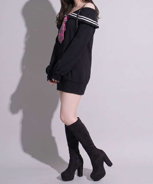 Diable baiser（ディアブルベーゼ） ワンピース チェック柄ネクタイ
