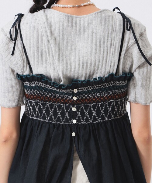 BEAMS BOY   黒キャミソール BEAMS BOY キャミソール シャーリング : ZOZOTOWN Yahoo!店