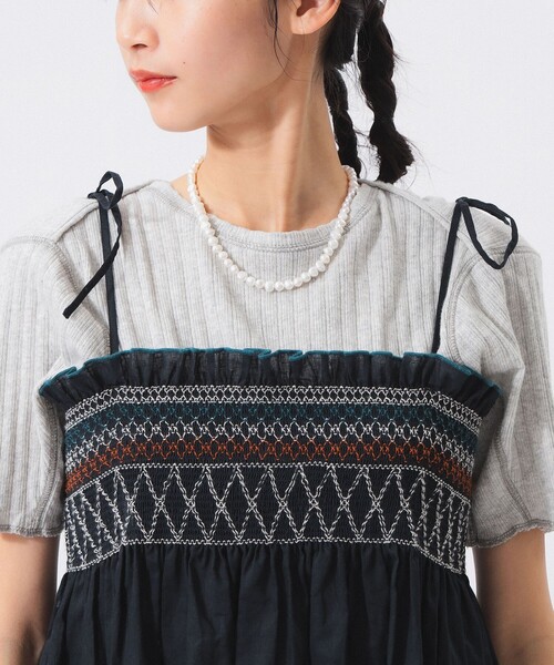 BEAMS BOY   黒キャミソール BEAMS BOY キャミソール シャーリング : ZOZOTOWN Yahoo!店