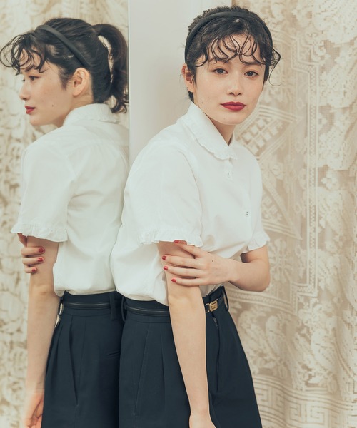 Chez VIDALENC ブラウス フリルシャツ Mini Medici フリルチェックブラウス（シャツ/ブラウス）｜Whim Gazette