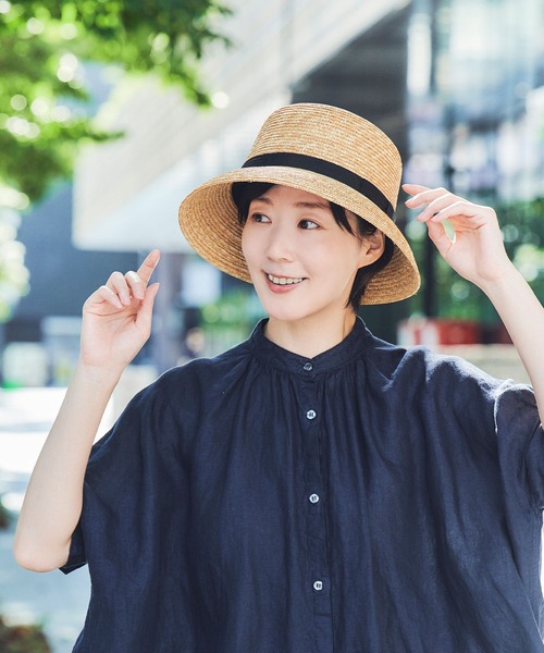 田中帽子店 帽子 ハット 日本製 ストローハット カサブランカ