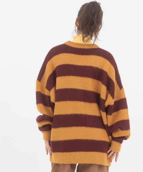 「Little sunny bite」 ニットカーディガン MEDIUM ブラウン レディース_画像3