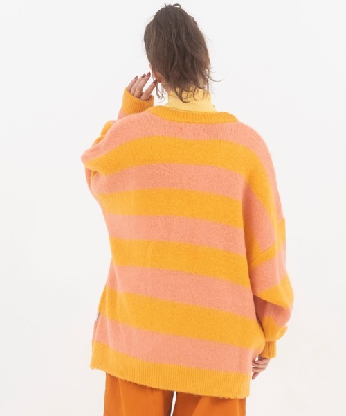 「Little sunny bite」 ニットカーディガン MEDIUM ブラウン レディース_画像4