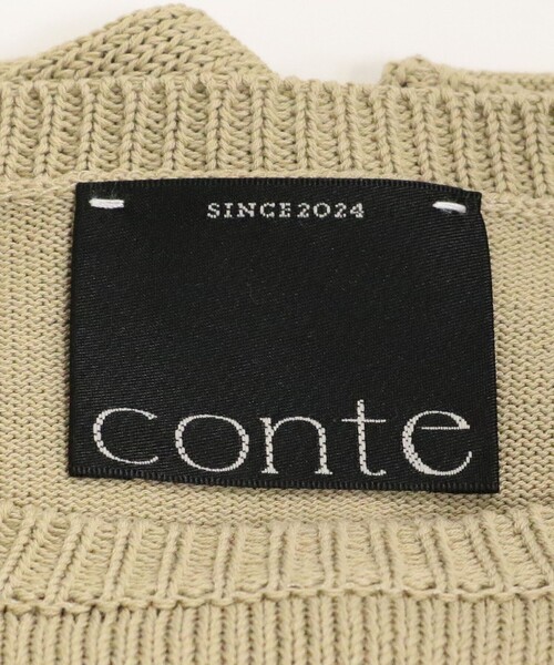 ニット セーター 「conte」NVL コットン クルーネックニット レディース conte ニット セーター 「conte」NVL コットン クルーネック