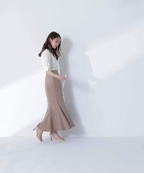 NATURAL BEAUTY BASIC ニット セーター シアーラメプリーツ