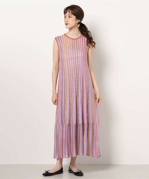 LAGUNAMOON」 ノースリーブワンピース MEDIUM グレー レディース
