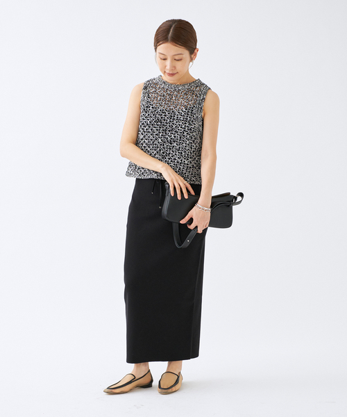 IENA ニット セーター メッシュアメスリプルオーバー レディース