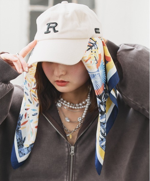 ad thie（アドティエ） スカーフ バンダナ カラフル レトロ柄スカーフ