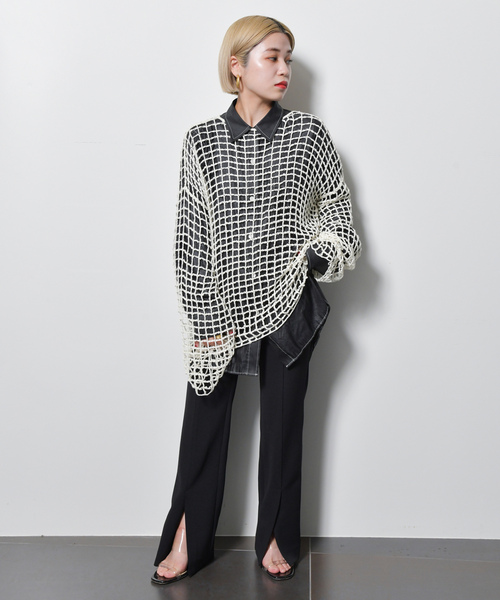 CITYSHOP シティショップ  レディース  ニット  SIZE Free ホワイト やや傷や汚れあり COLLAR SWEAT TOP：スウェット（Tシャツ／カットソー
