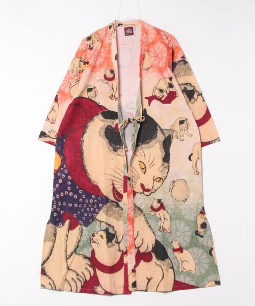 カヤ カーディガン uvカット 「カヤ」着る、NIPPON ART 倭の絵メンズUV