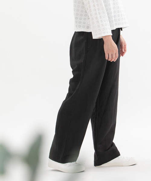 nop de nod（ノップドゥノッド） パンツ リネンレーヨンストレート
