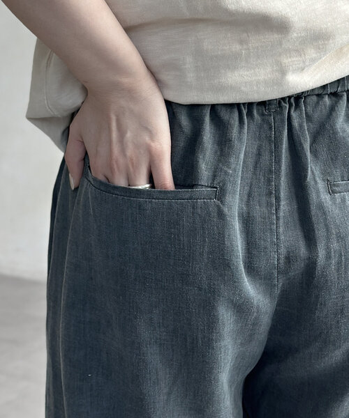 パンツ ピグメントリネン混トラウザーパンツ レディース メンズ | CPCM | 13