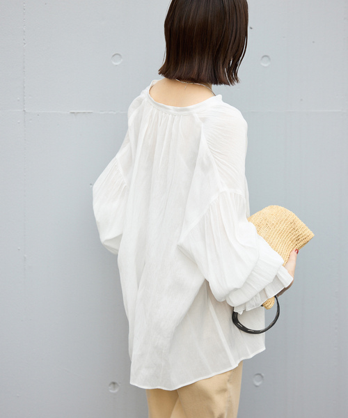「SLOBE IENA」 長袖ブラウス - ブラック レディース SLOBE IENA 「SLOBE IENA」 長袖ブラウス - ブラック レディース