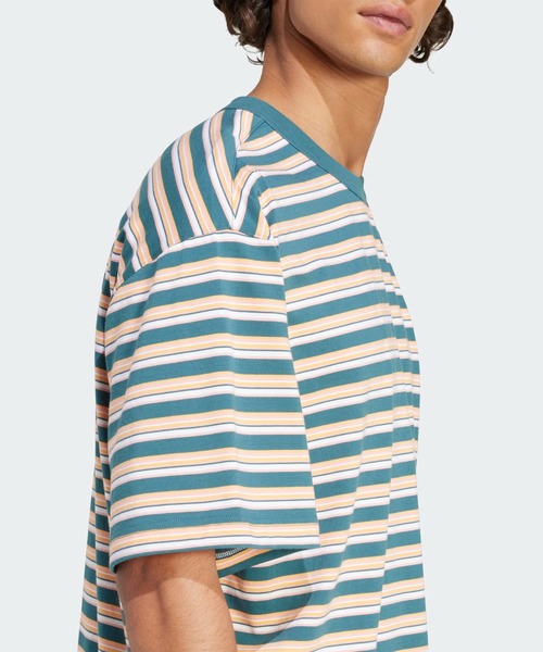 正品 adidas アディダス半袖Tシャツ/ストライプ 半袖/メンズ adidas Originals Tシャツ メンズ 半袖 吸汗 速乾 アディダス