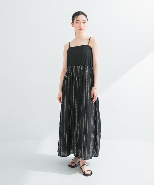 LITMUS 古着　スパンコール　ビーズ　キャミワンピース 77ー1〛ワンピースドレス キャミソール スパンコール（ピンク