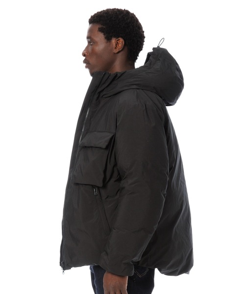 SANDINISTA / ダウンジャケット/L/ポリエステル/BLK/無地/AW23-07-OW Sandinista（サンディニスタ） ダウンジャケット LARGE ブラック