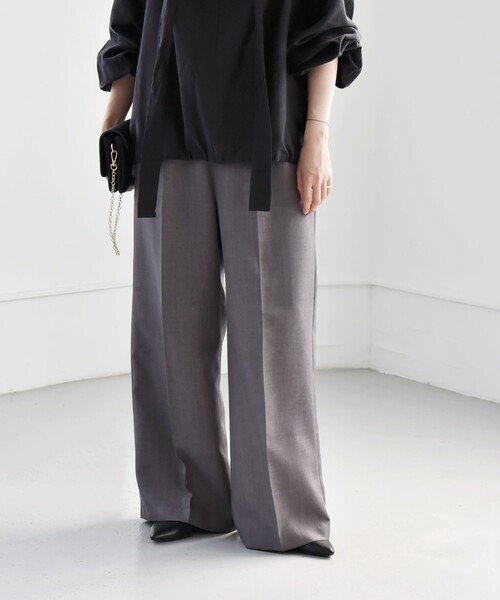 quaranciel 「quaranciel」 スラックス 36 チャコールグレー