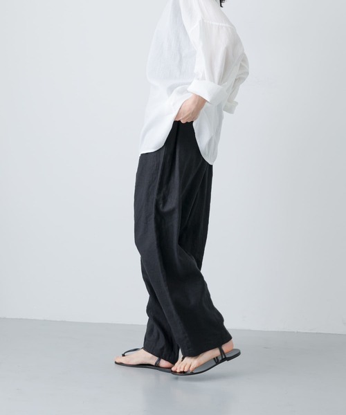 □【STOFストフ】 Linen Color Mixed Pants SF22SS-16(2色
