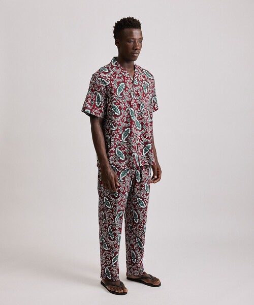 Saturdays NYC シャツ Canty Open Collar Paisley Printed SS Shirt  