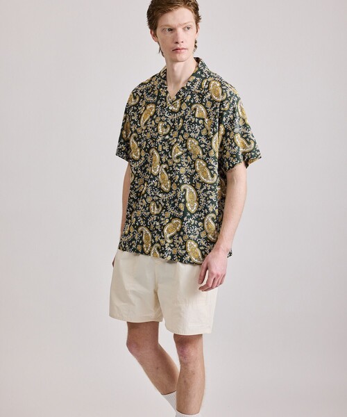 Saturdays NYC シャツ Canty Open Collar Paisley Printed SS