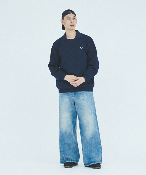 FRED PERRYフットボールスウェットシャツ FRED PERRY ポロシャツ / フレッドペリー FOOT BALL COLLAR