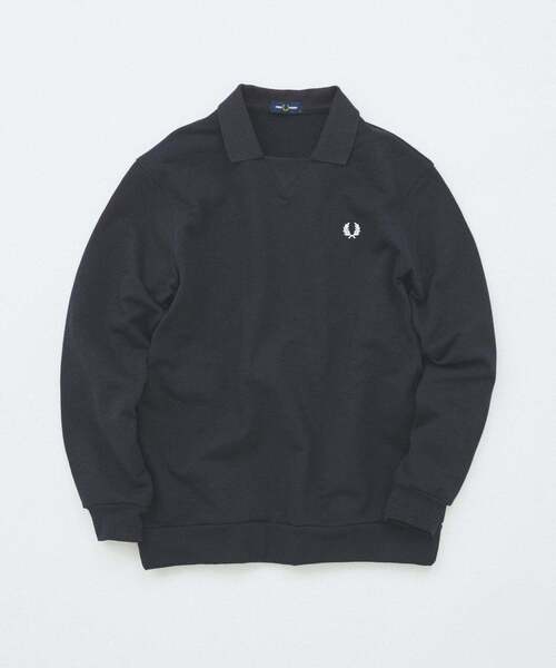 【美品】フレッドペリー　プリーツ切替　スウェット/トレーナー　ブラック 極美品✨】廃盤品 フレッドペリー プリーツ切替 スウェット