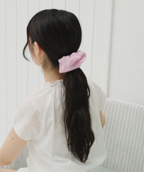 GIUNON シュシュ embroidery cotton big chouchou / エンブロイダリー