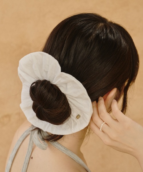 GIUNON シュシュ embroidery cotton big chouchou / エンブロイダリー