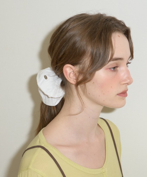 GIUNON シュシュ embroidery cotton big chouchou / エンブロイダリー