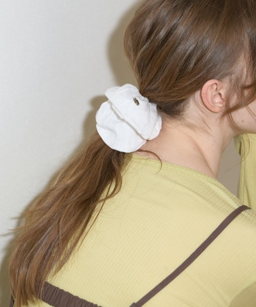 GIUNON シュシュ embroidery cotton big chouchou / エンブロイダリー