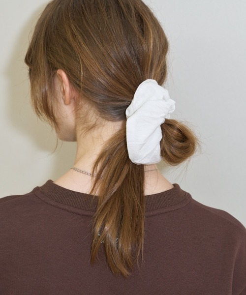 GIUNON シュシュ embroidery cotton big chouchou / エンブロイダリー